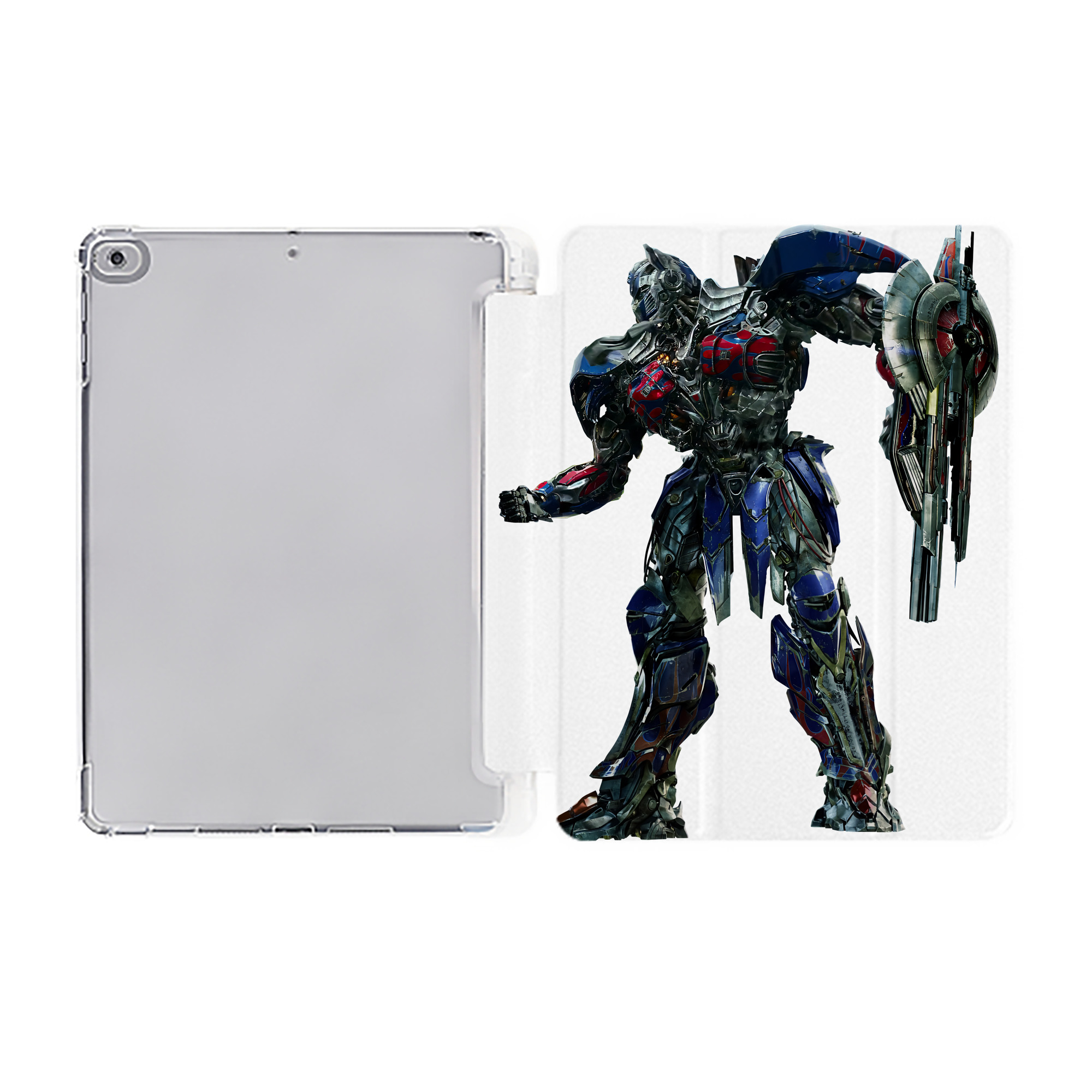 （画像用） Transformers トランスフォーマー IPad ケース ペン収納付き 三つ折りスタンド PUレザー×シリコン 対応機種9.5/10.5/10.9インチ